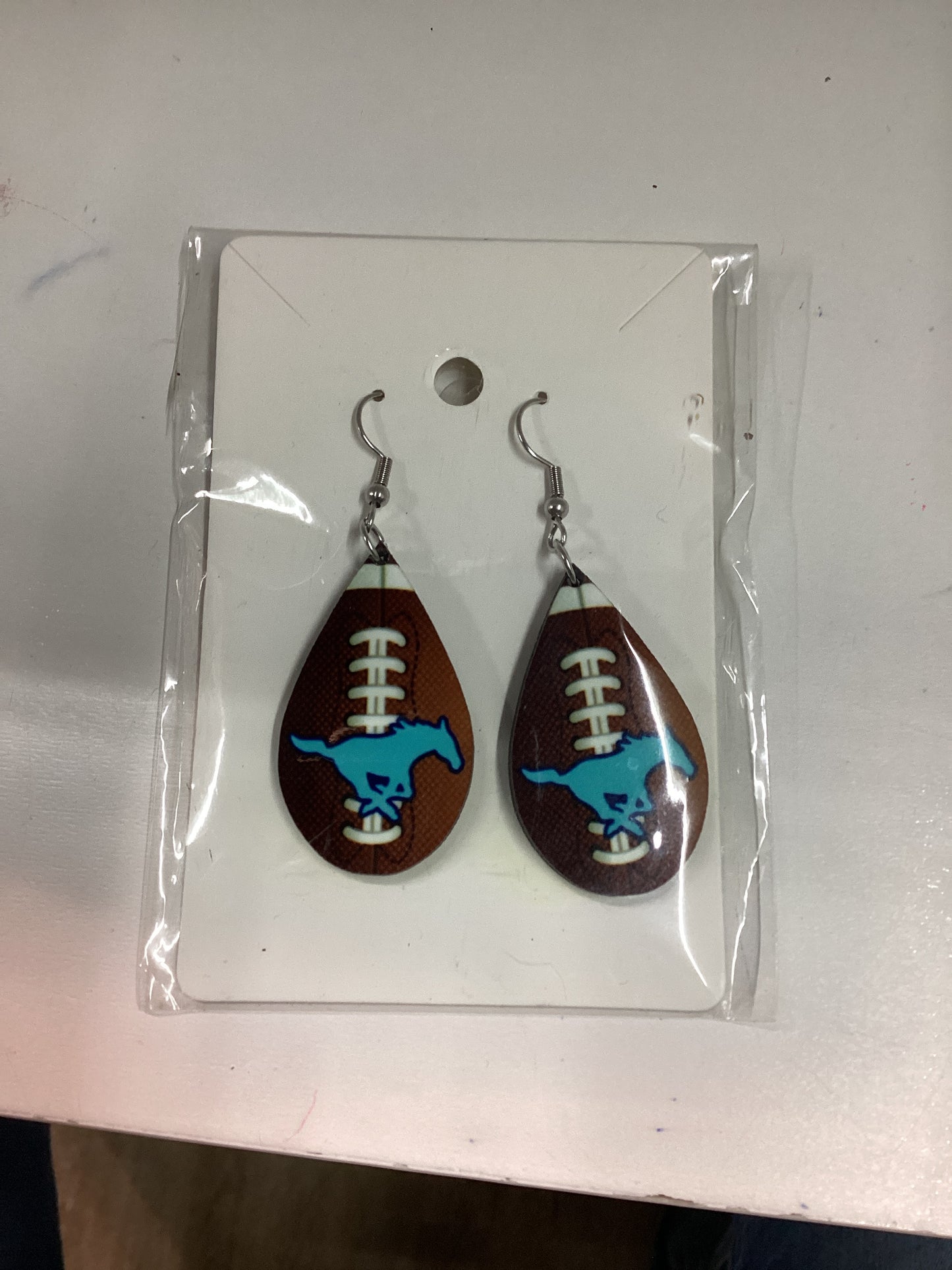 Medium Sublimated Earrings - Memorial Mustangs