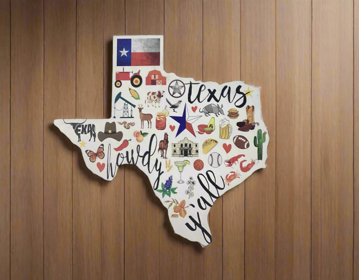 Texas Map Sign - Texan phrases
