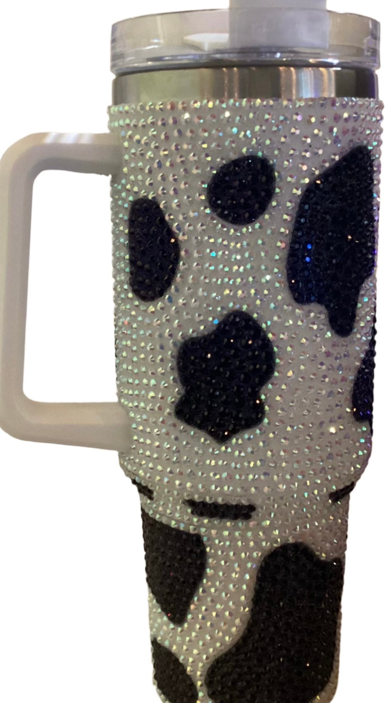 40 oz Cup - Bling Cow Print
