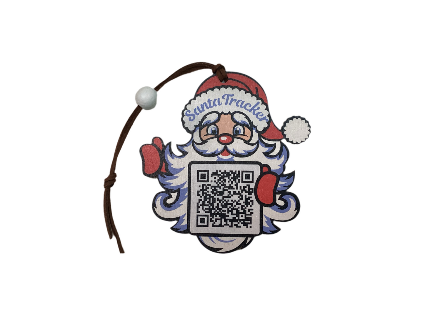 Wood ornament - Santa Tracker UV printed