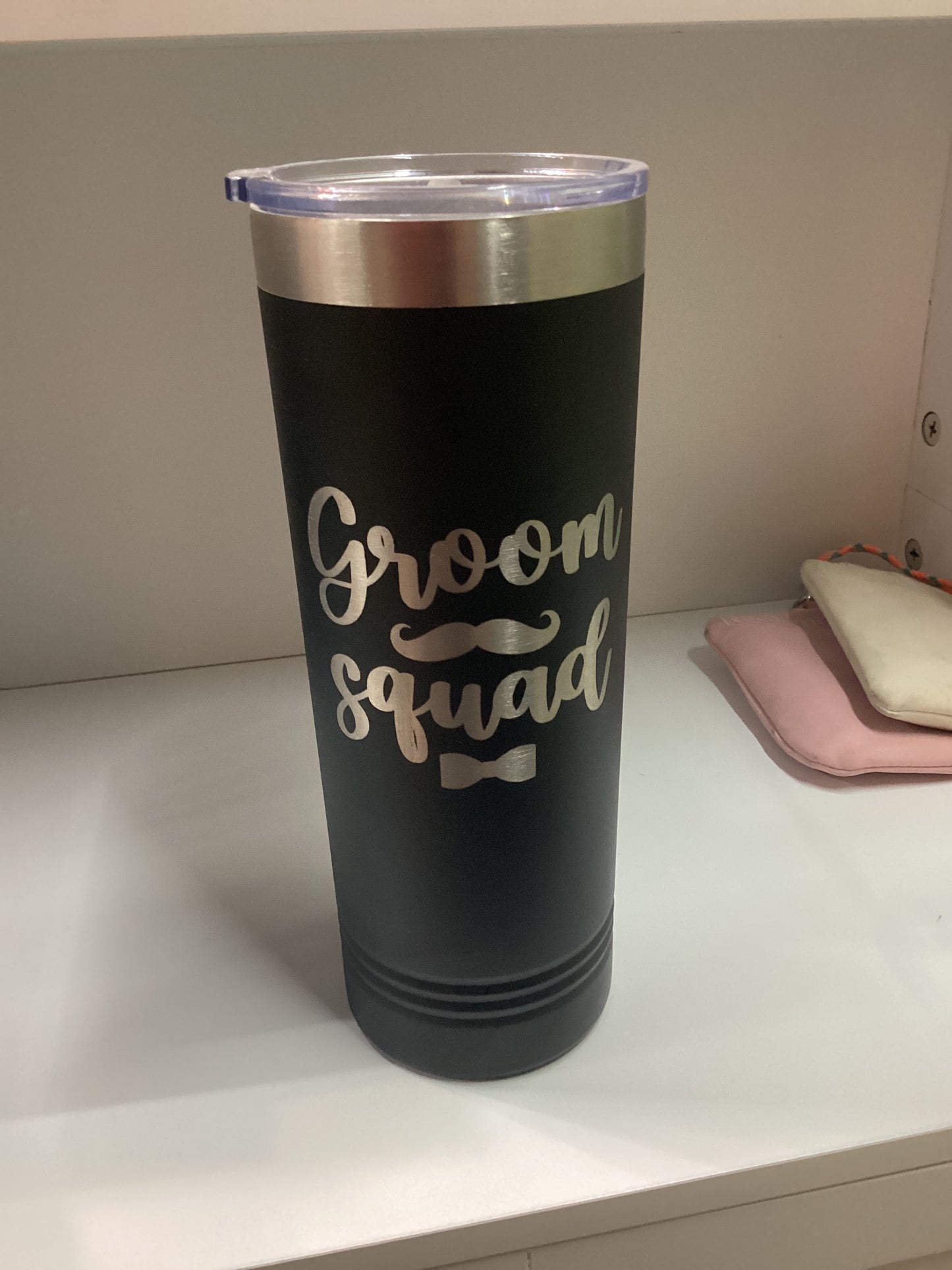 Groom squad skinny tumbler