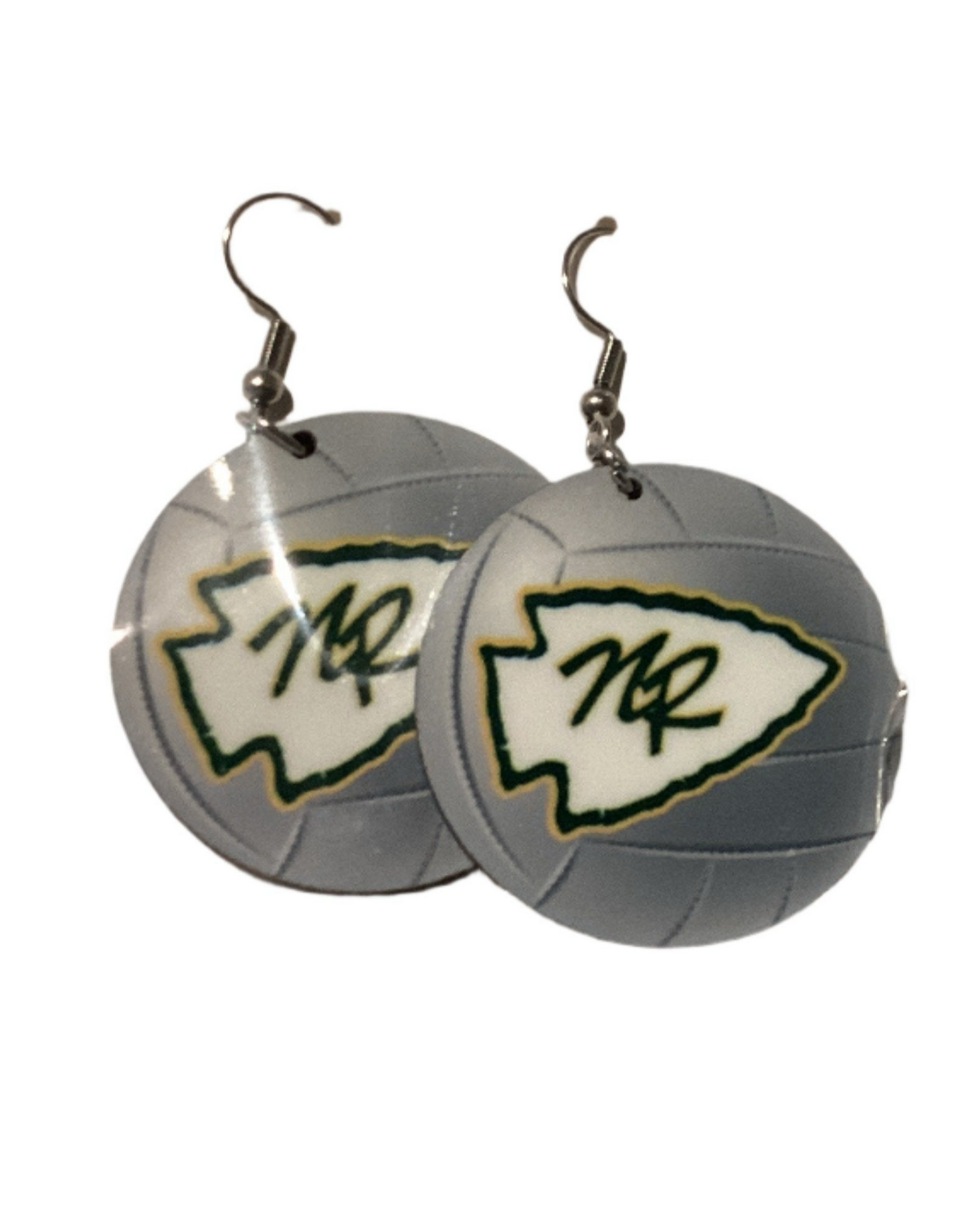 Round Sublimated Volleyball Earrings - Nikki Rowe Warriors
