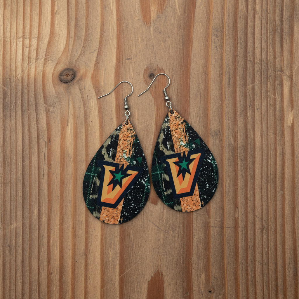 Earrings - Teardrop - UTRGV Vaqueros