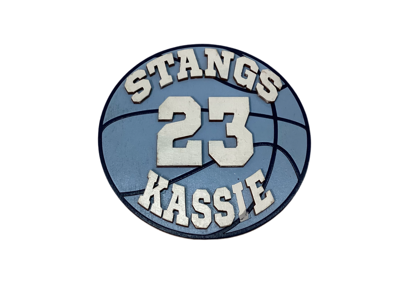 Personalized Wood 2 layer Sports Ball (sample)