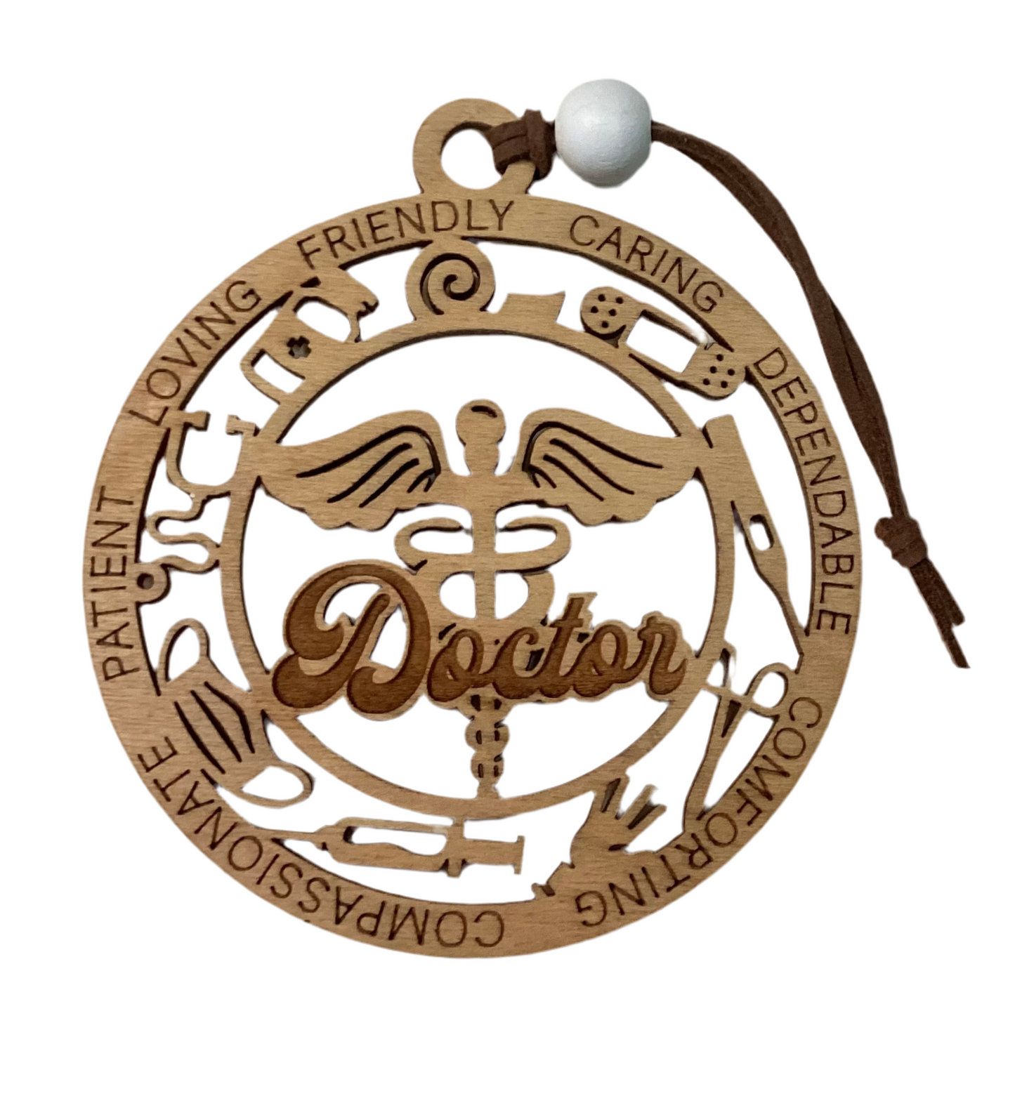 Wood 1 Layer Ornament - Doctor