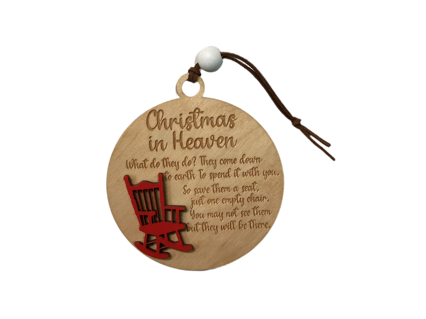 Sublimated ornament - Christmas in Heaven Chair