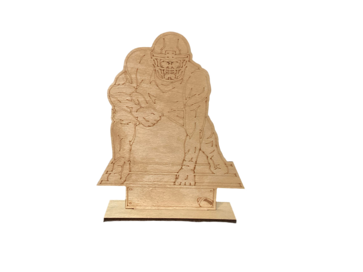 Football standing plaque - O