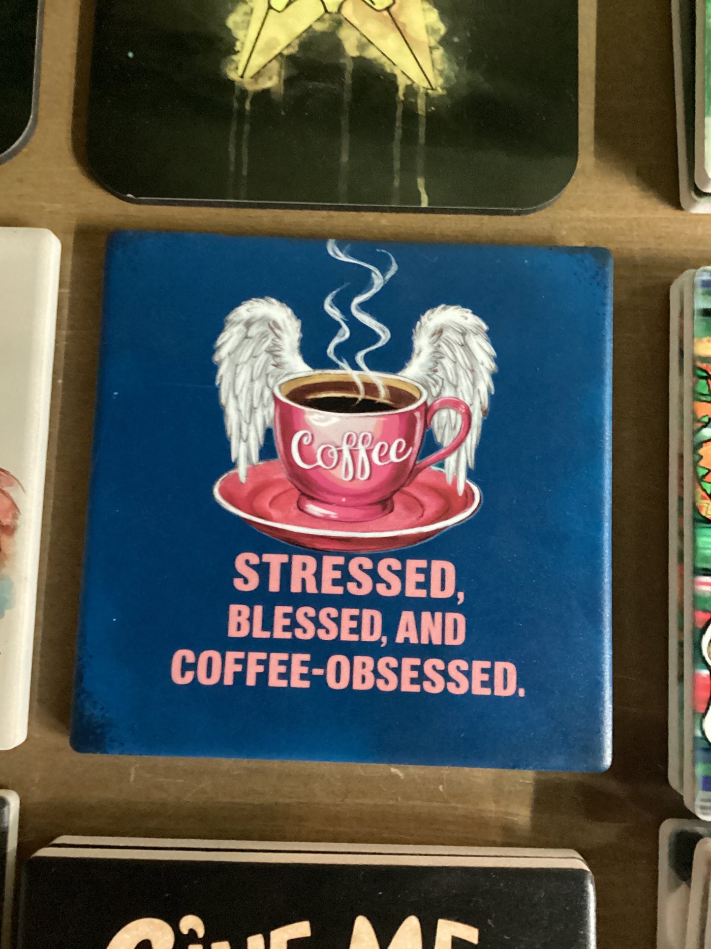 Coasters - sublimated tile - coffee