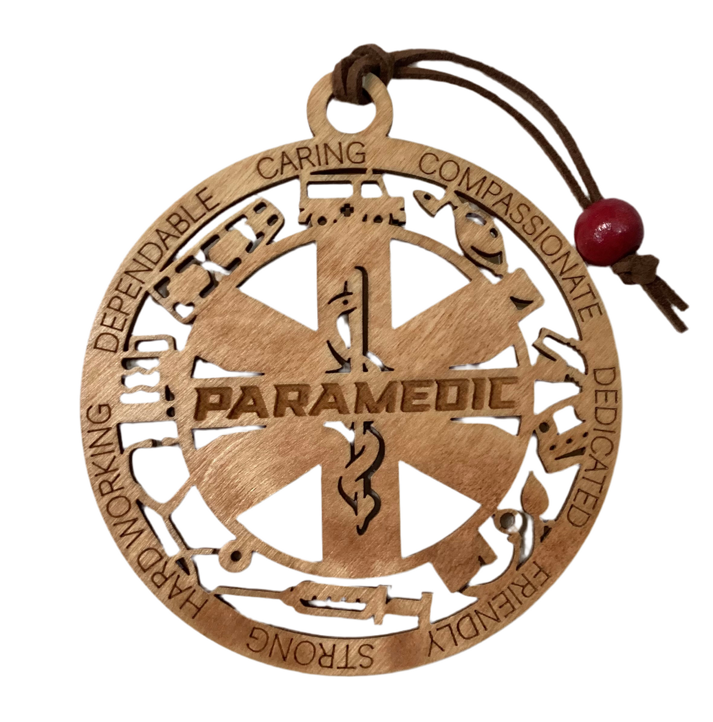 Wood 1 Layer Ornament -Paramedic