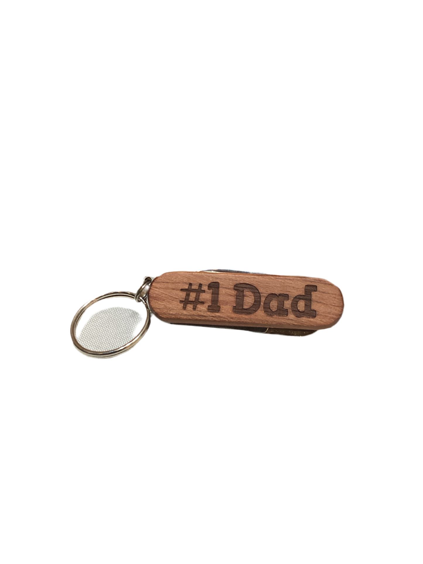 Small Pocket Knife with Keychain - #1 Dad