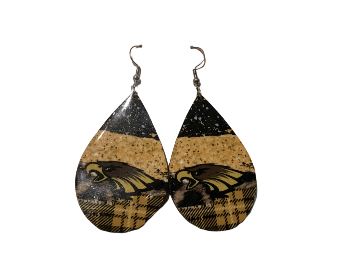 Large Sublimated Teardrop Earrings - Brownsville Hanna Eagles