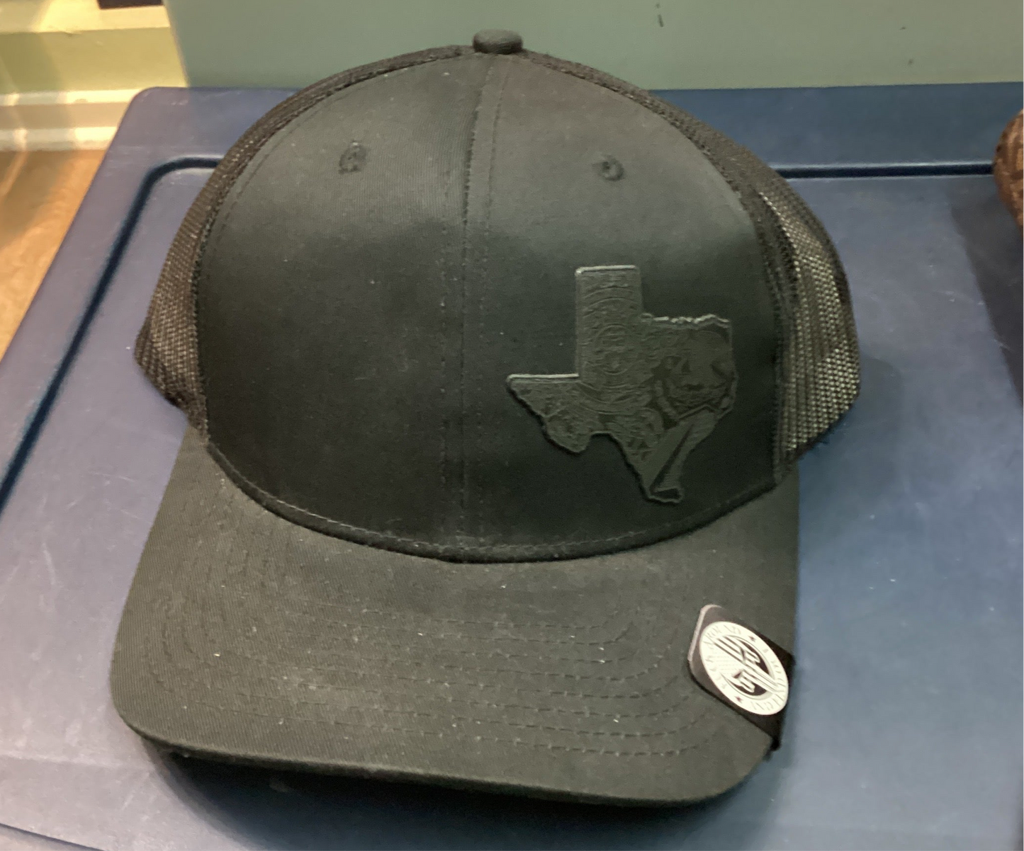 Leather Patch Trucker Hat- O