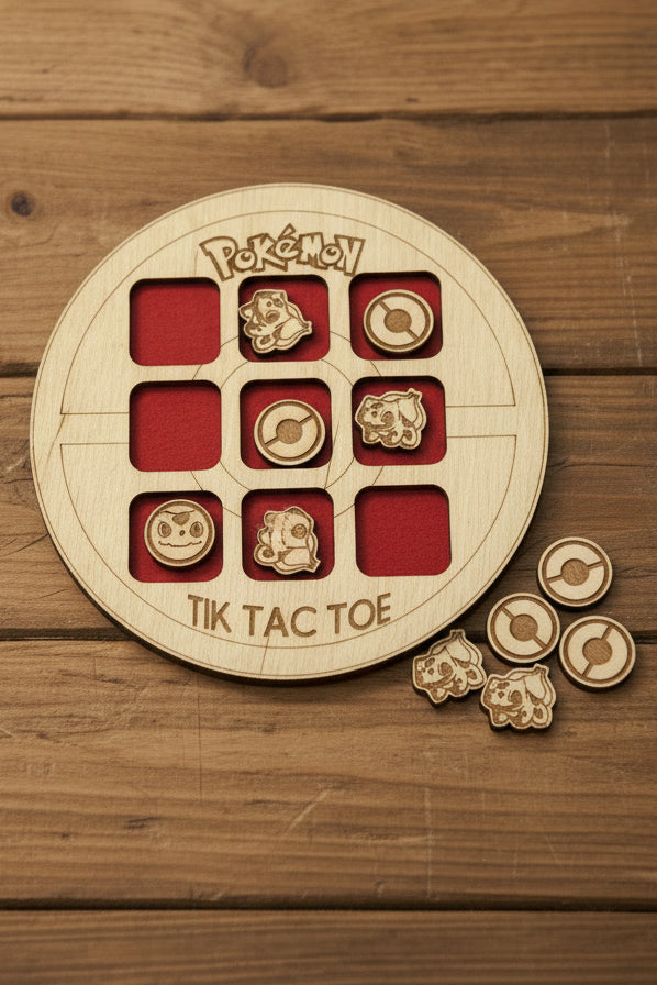 Wood - Pokemon - Tic Tac Toe