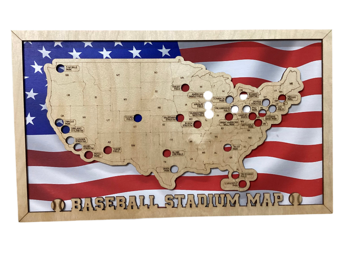 Baseball Stadium Travel Map