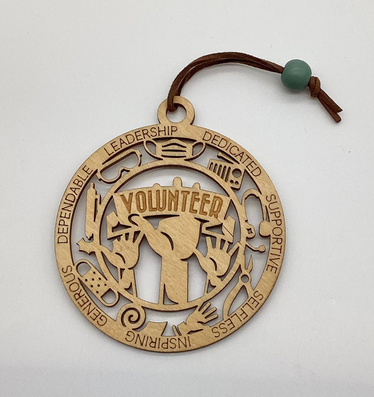 Wood 1 Layer Ornament - Volunteer