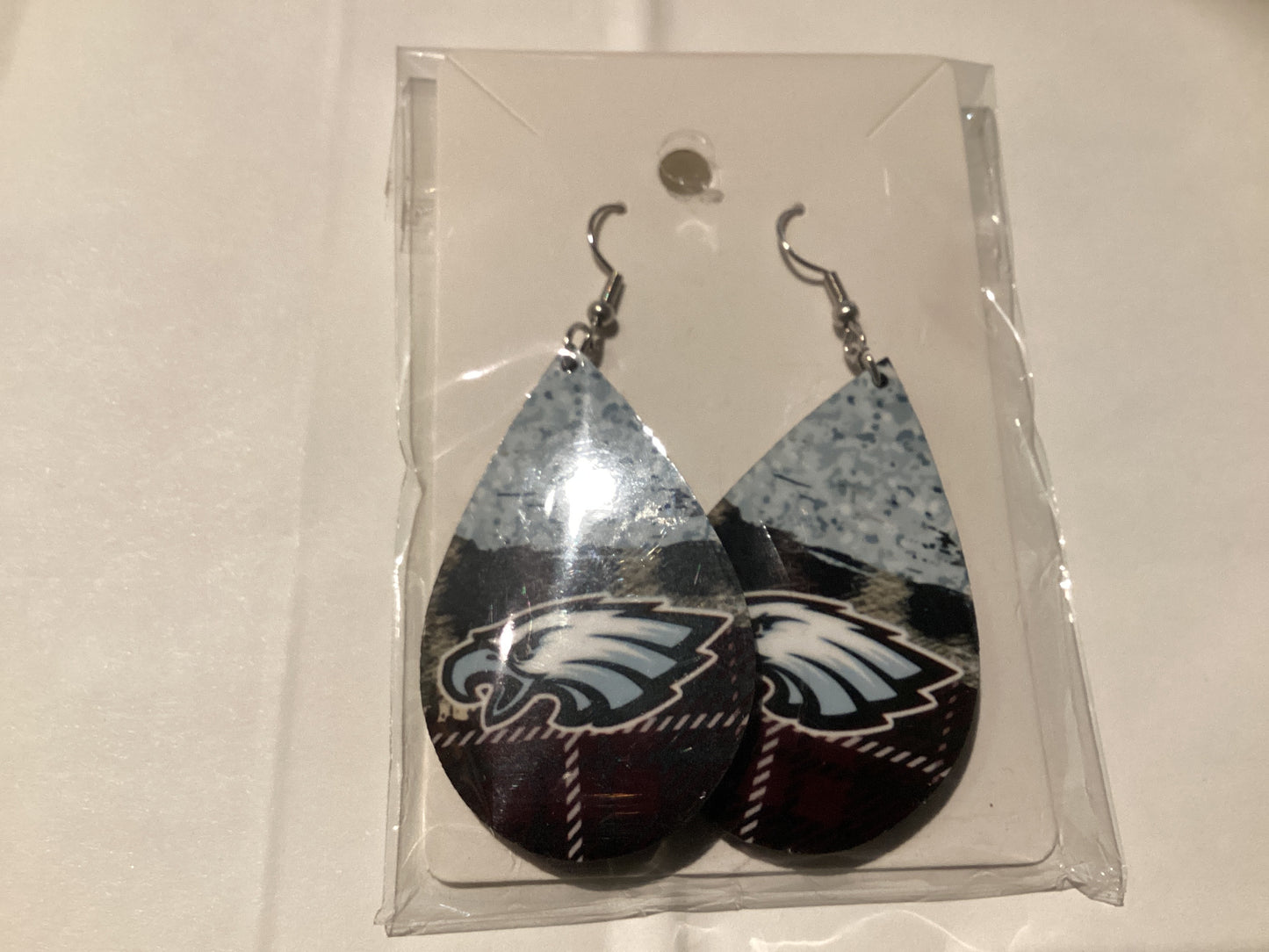 Large Sublimated Teardrop Earrings - Mission Eagles