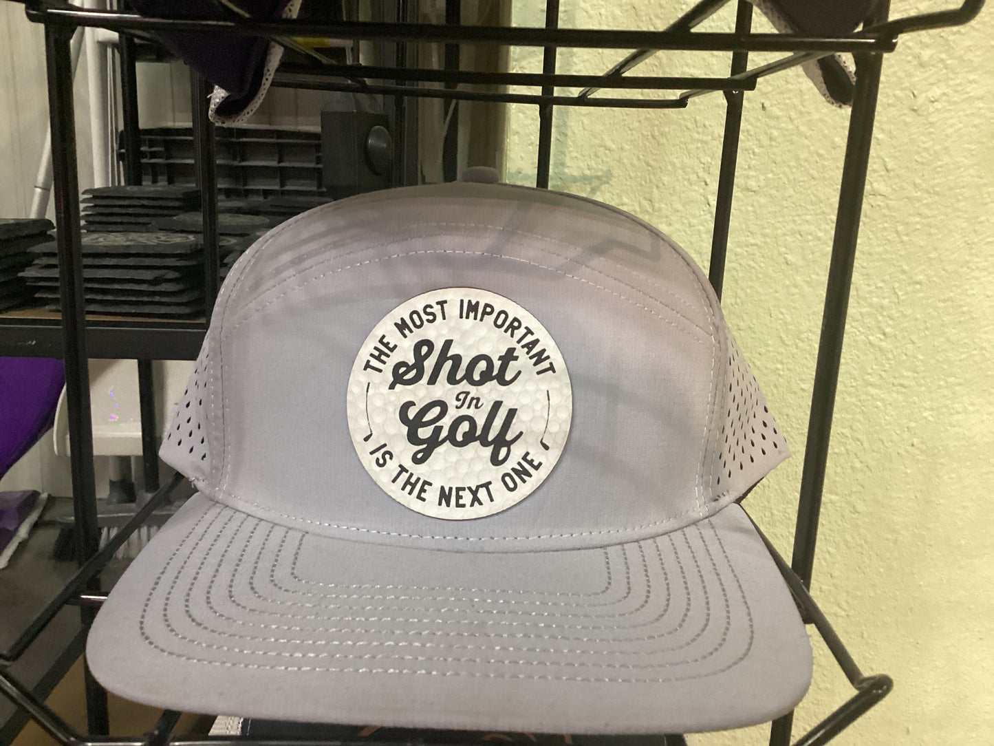 Leather Patch Trucker Hat- O