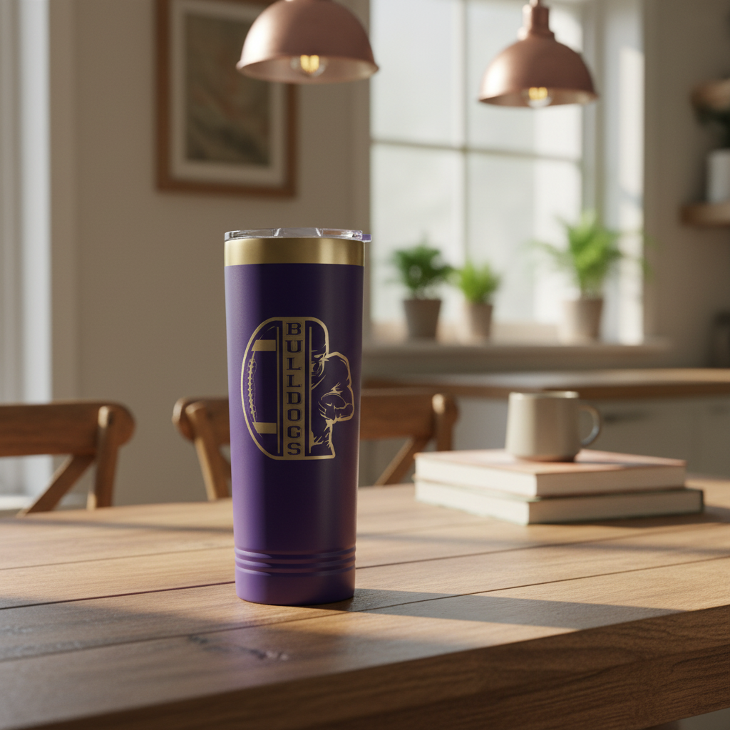 22 oz Skinny Tumbler - McHi Football