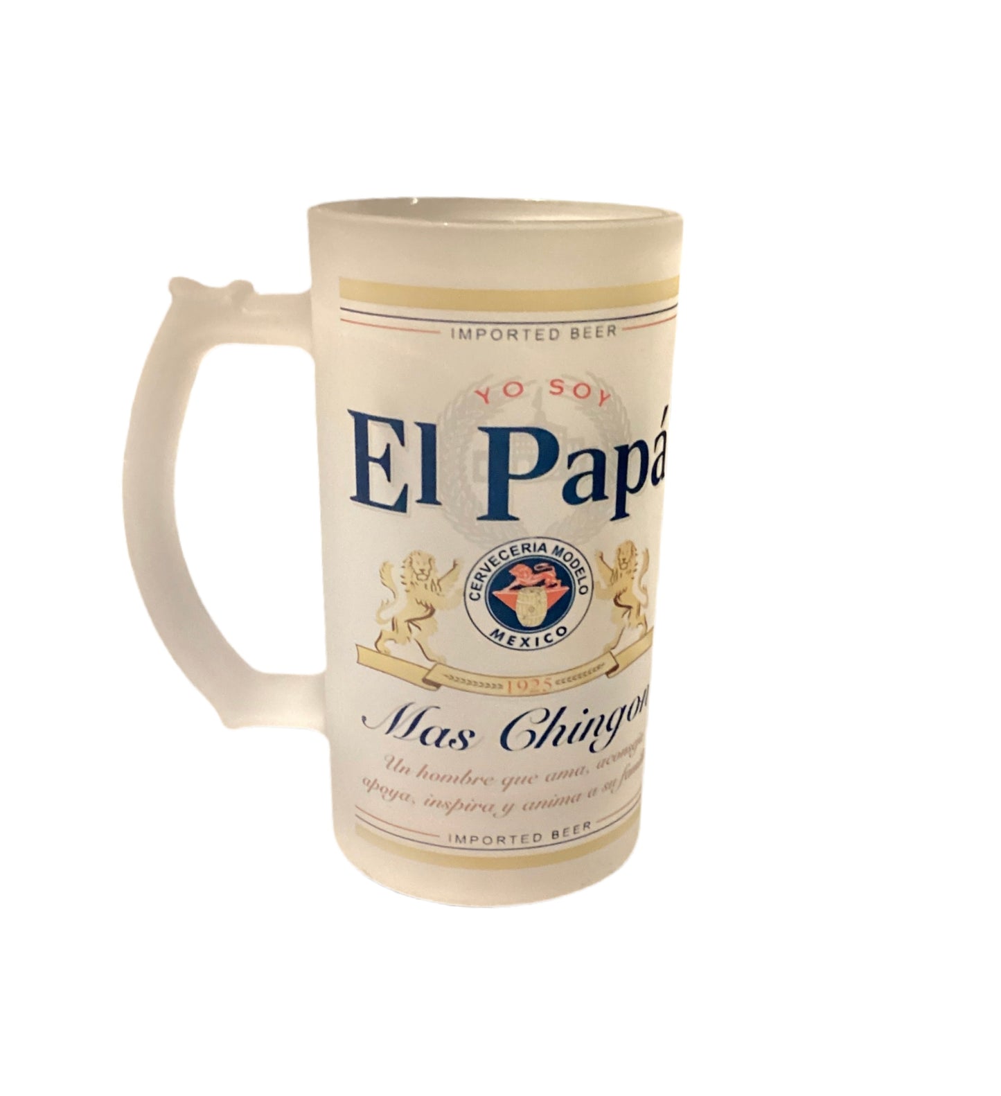 Frosted Mug - El papa mas chingon