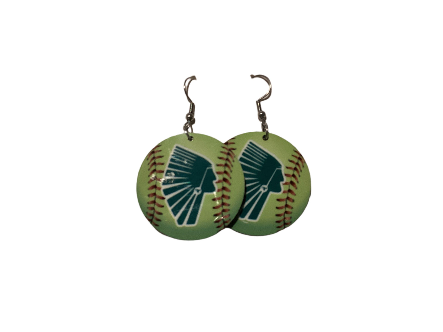 Round Sublimated Softball Earrings- Nikki Rowe Warriors