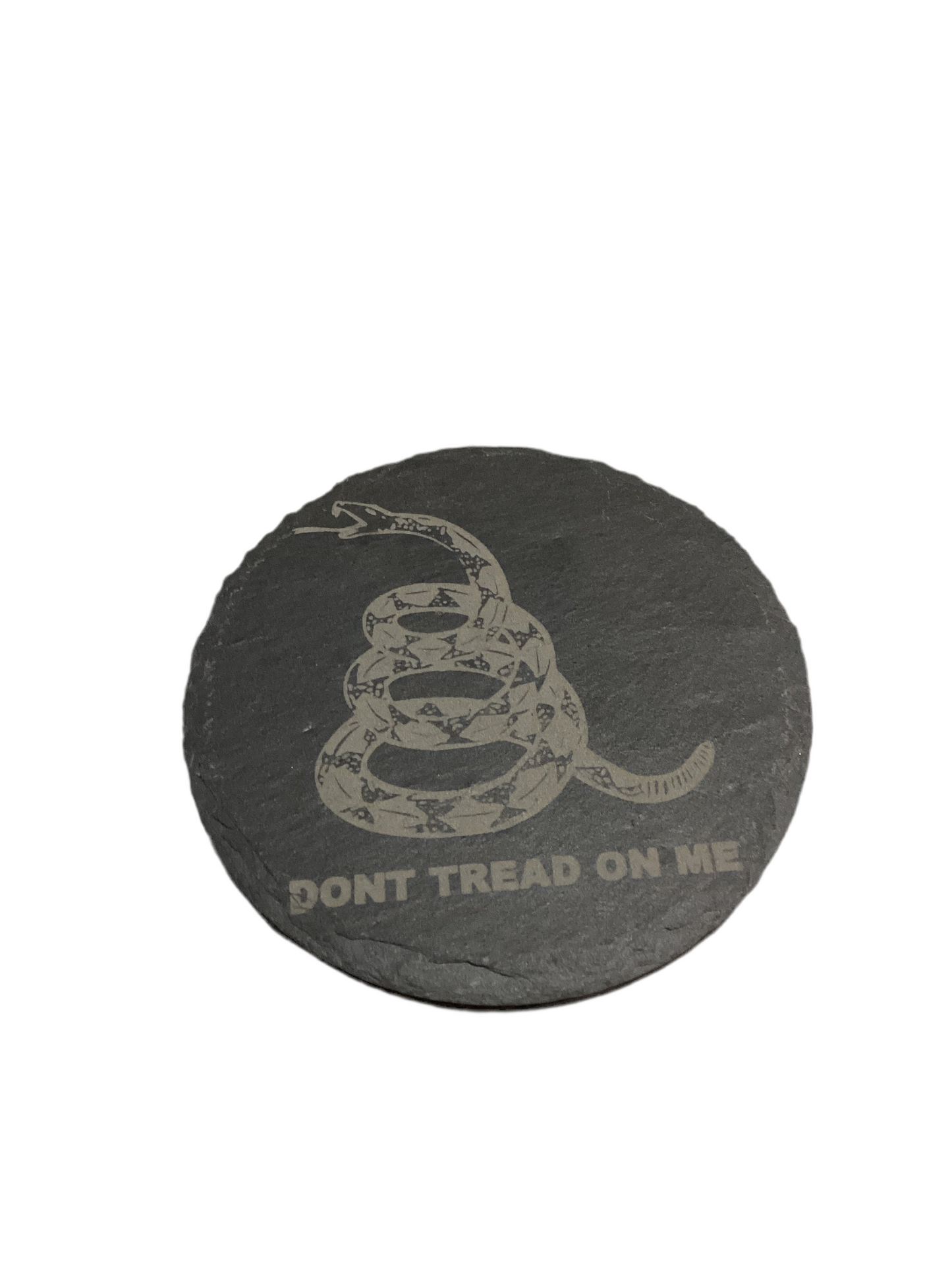 Coasters - Slate (round) - Don’t tread on me