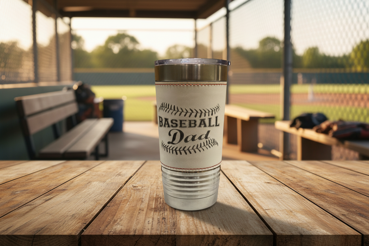 Leather Cup - Baseball Dad