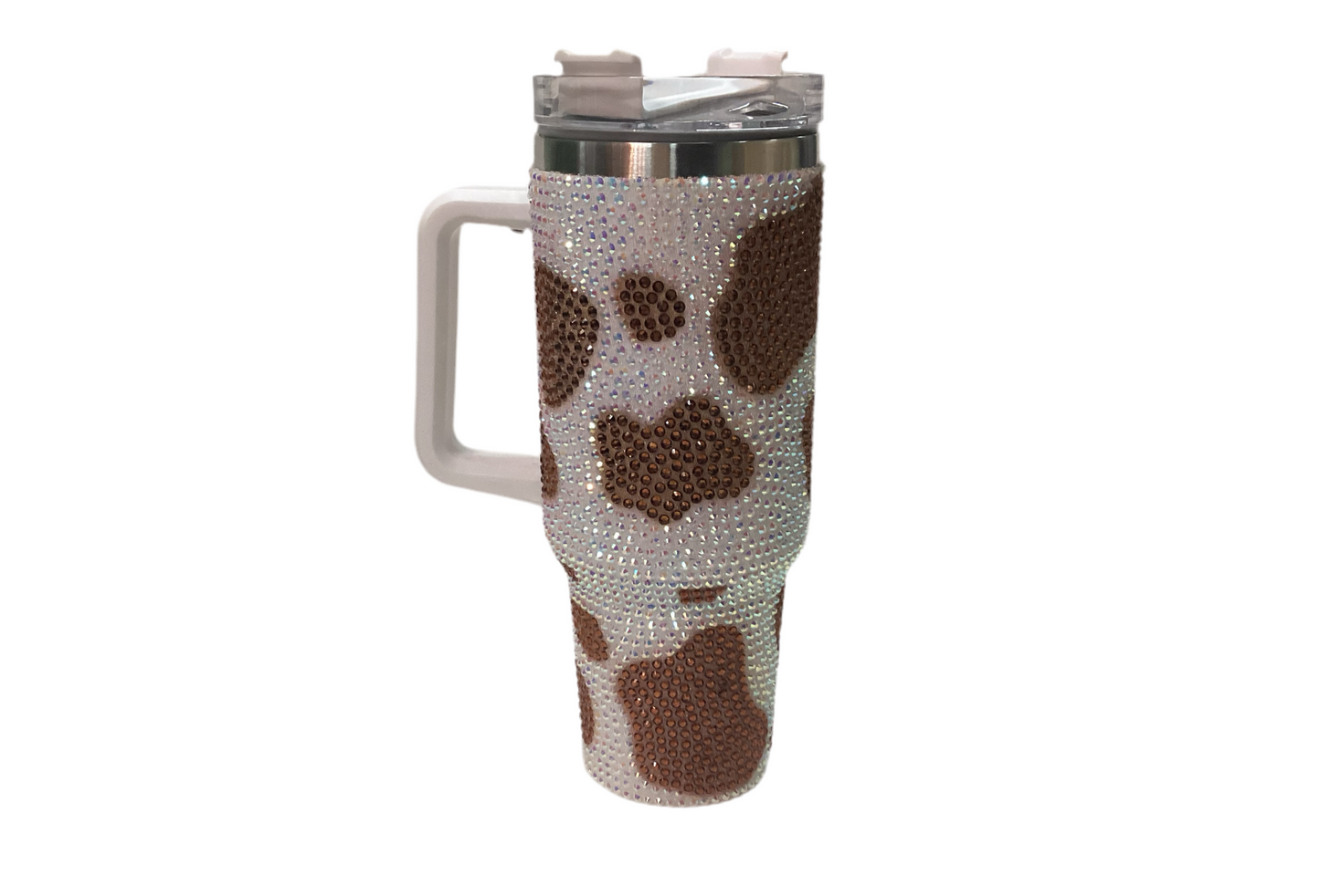 40 oz Cup - Bling Cow Print