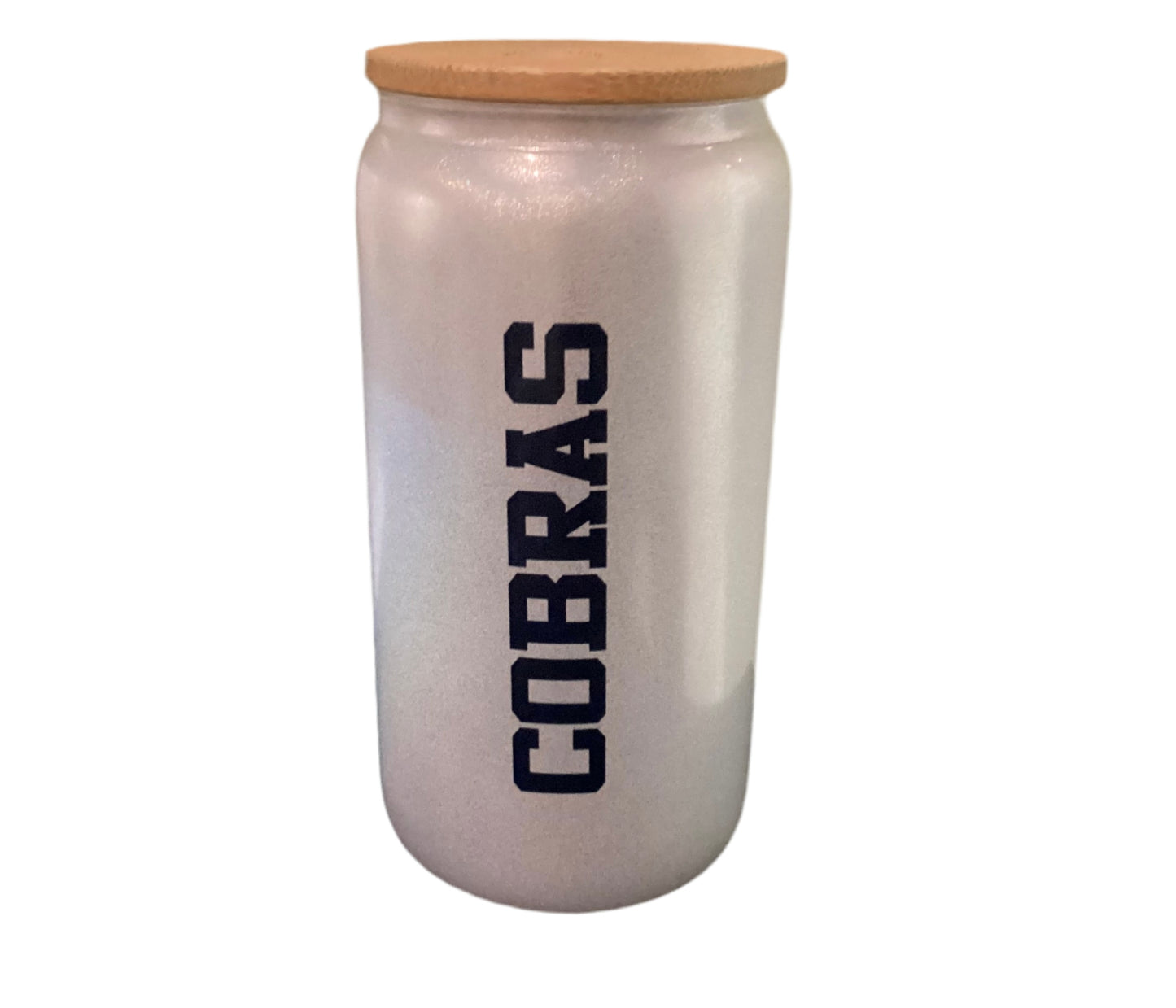 16 oz Glitter Cup - Cobras