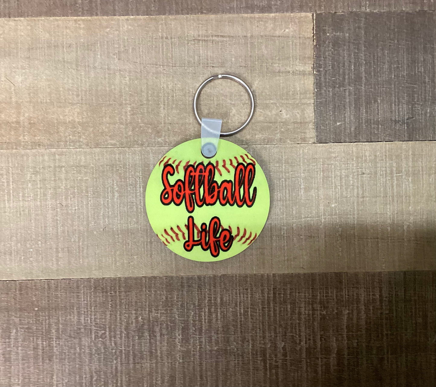 Keychains - Sublimated Softball