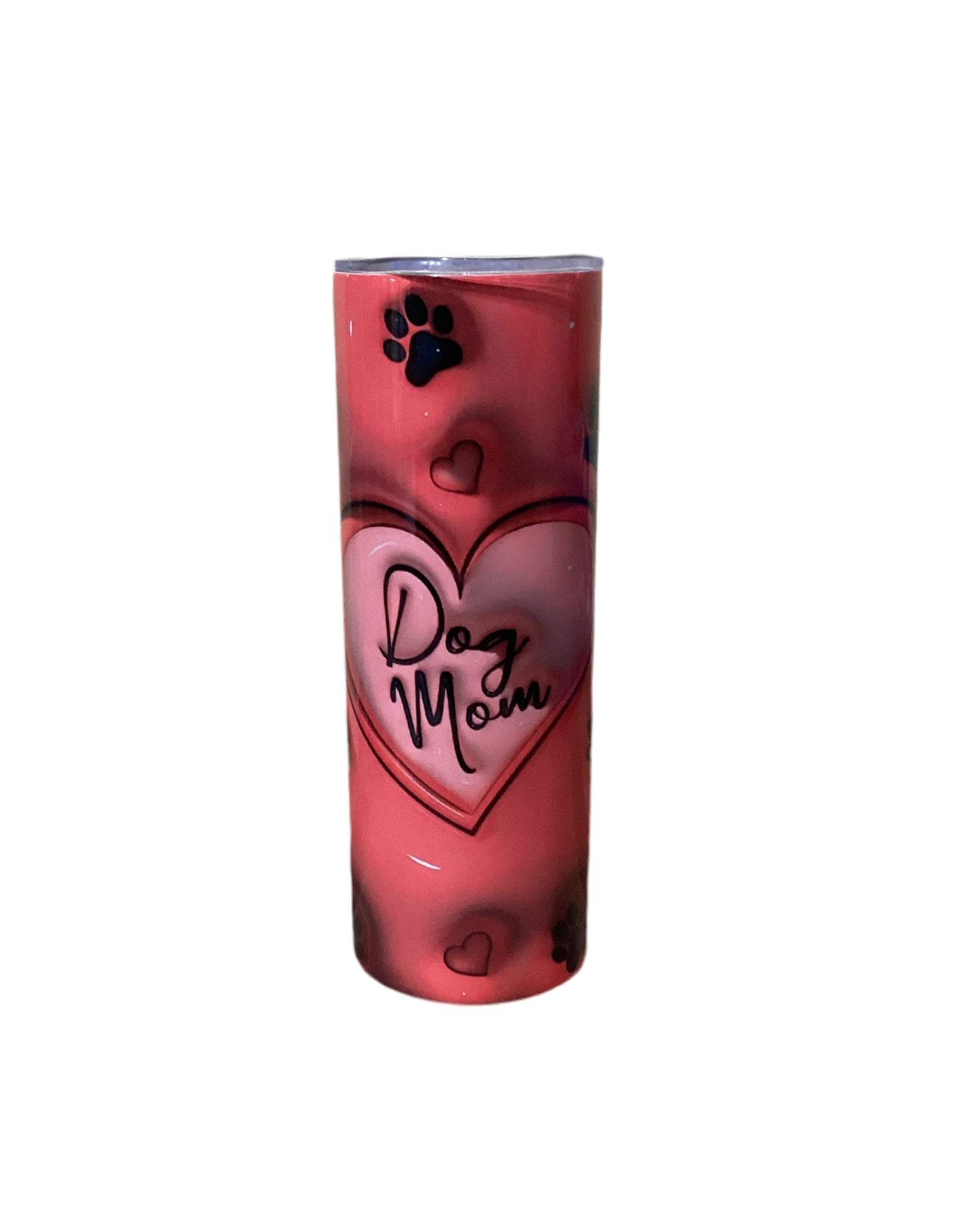 20 oz Tumbler - Dog Mom Red Heart