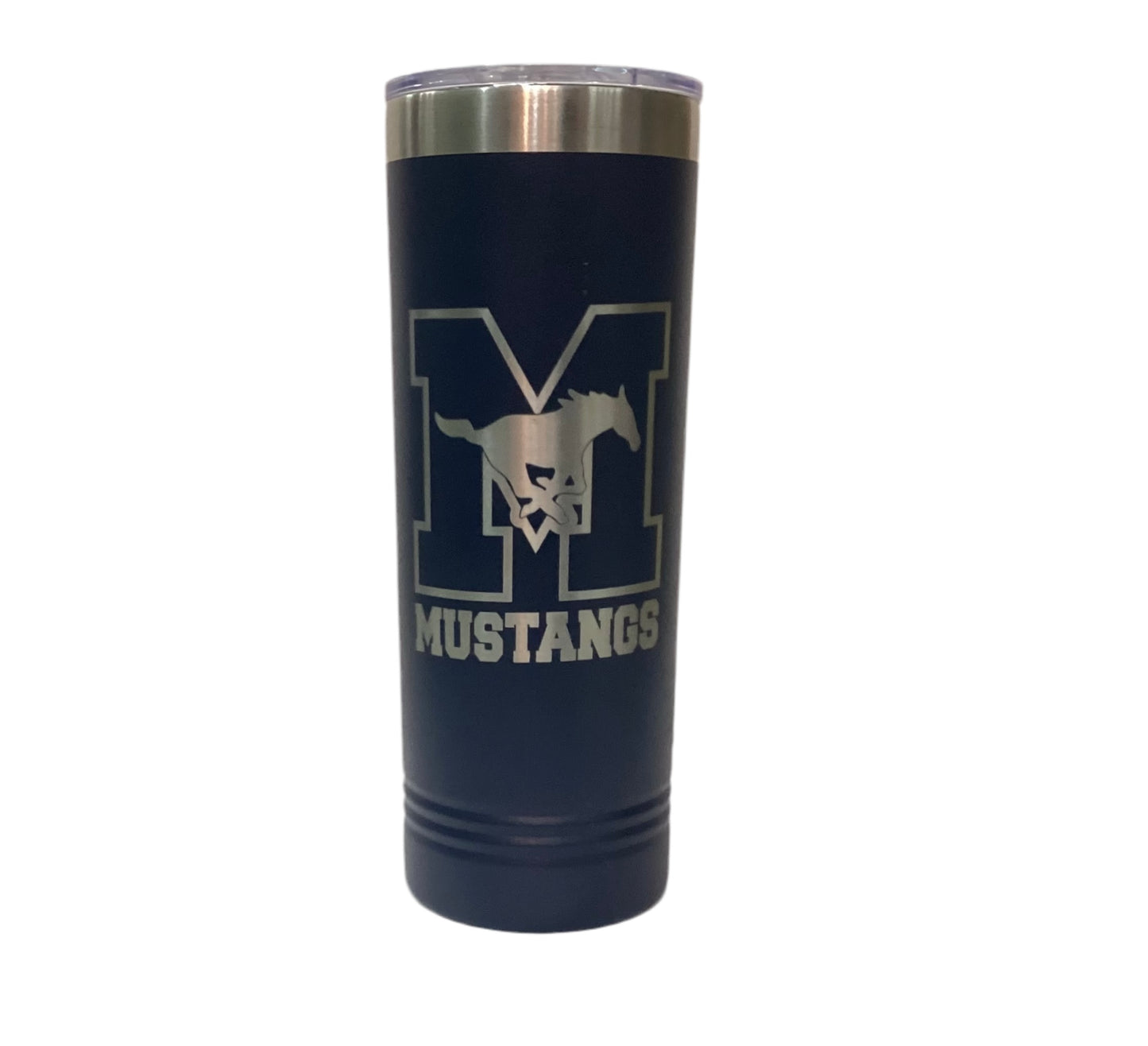 22 oz Skinny Tumbler - Mustangs M