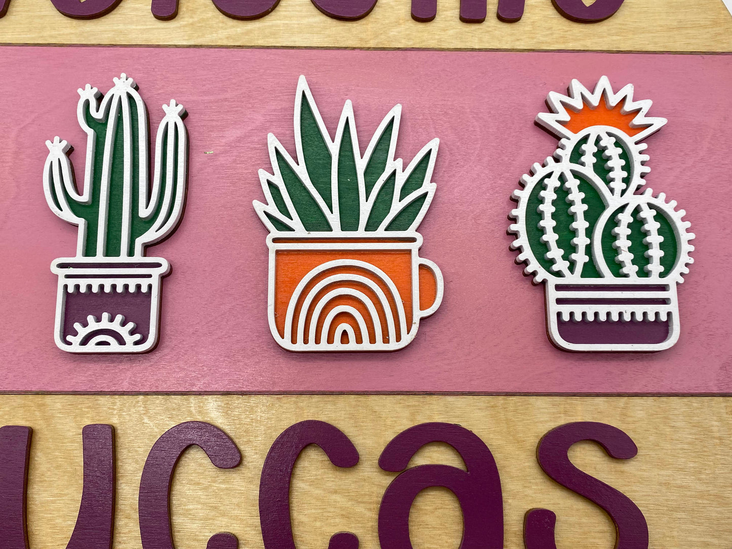 16" Welcome Succas Door Hanger