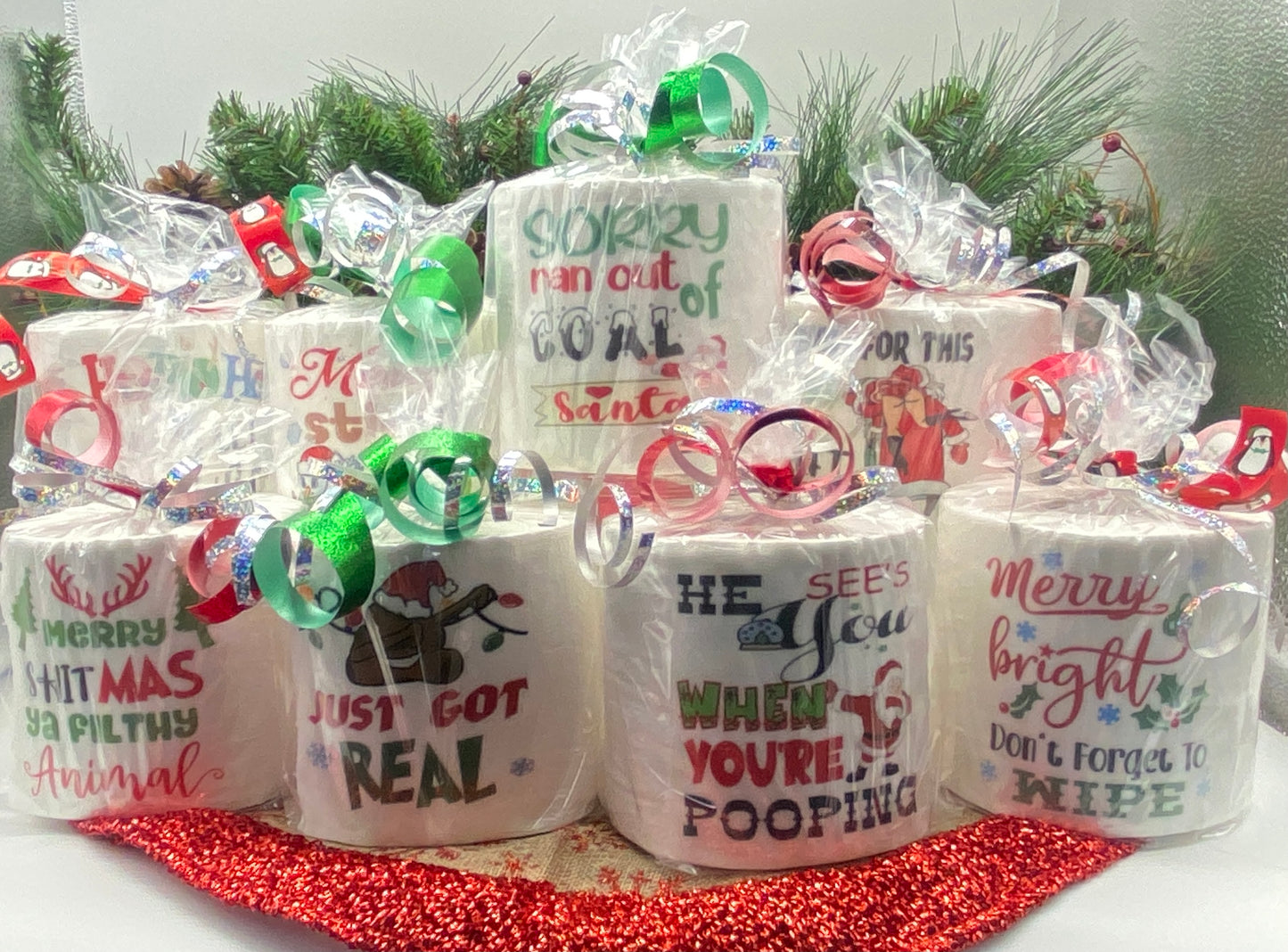 Christmas - Toilet Paper Gag Gift - (2 for $10)