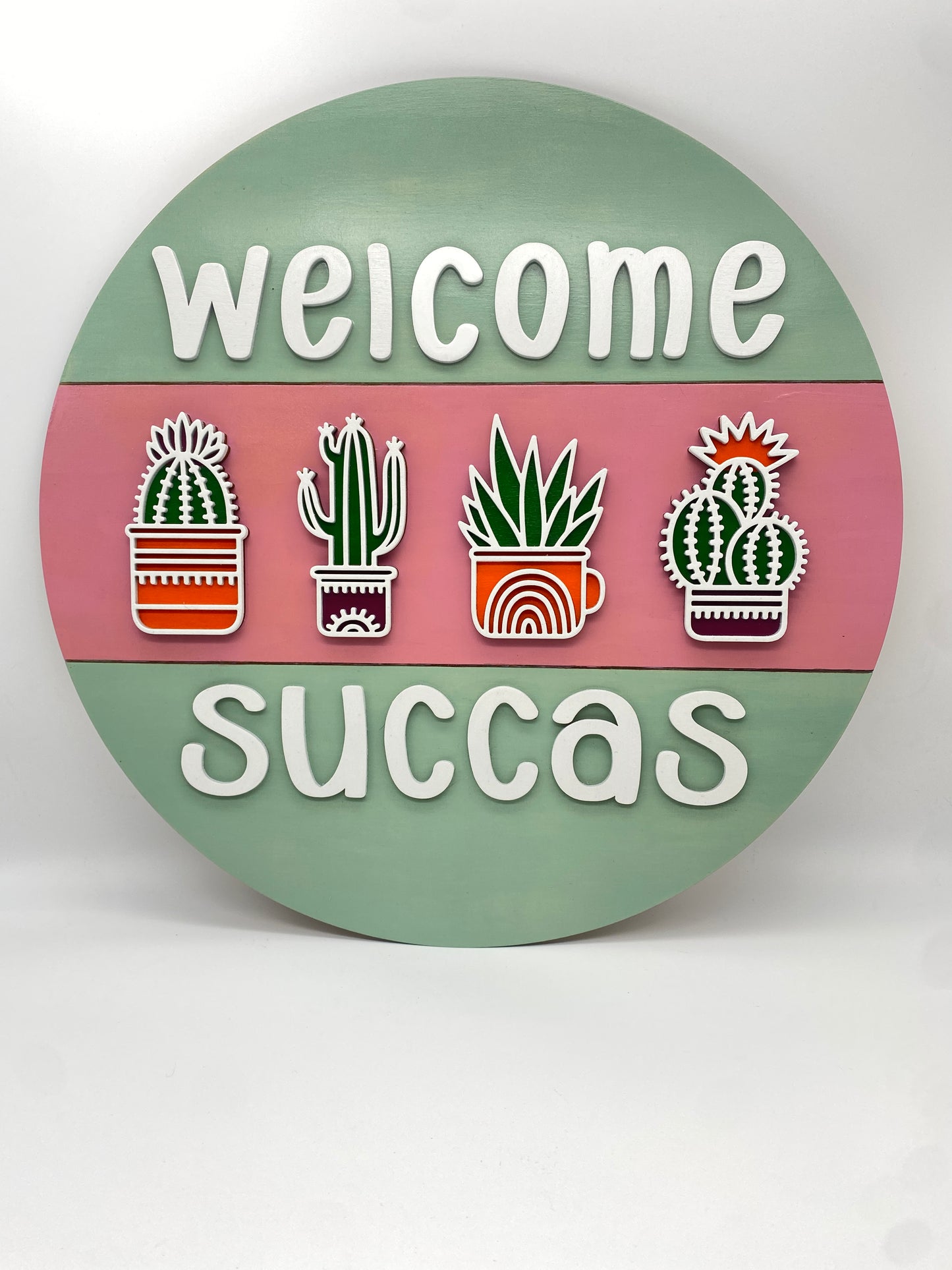 16" Welcome Succas Door Hanger
