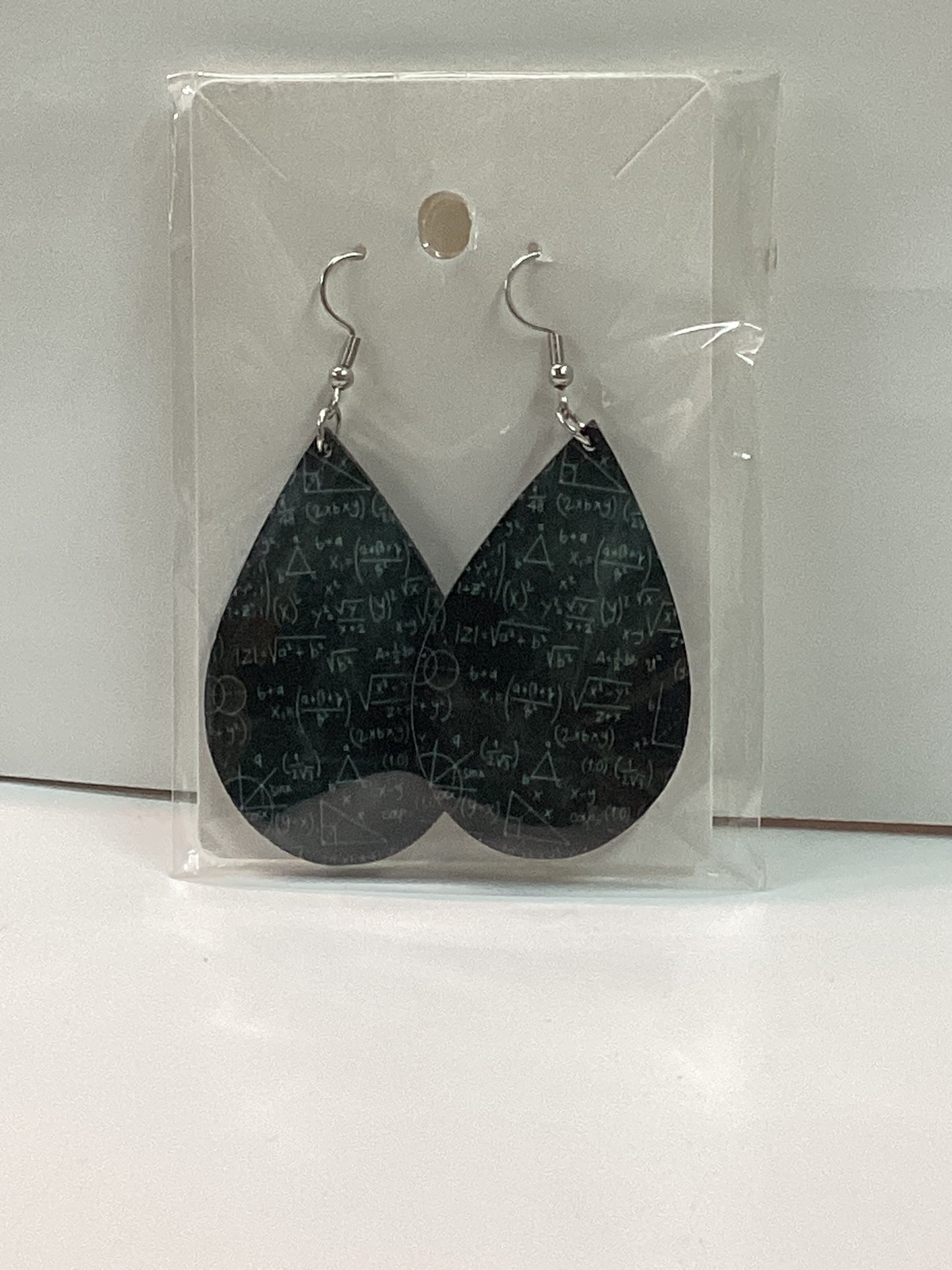Earrings Teardrop - Chalkboard