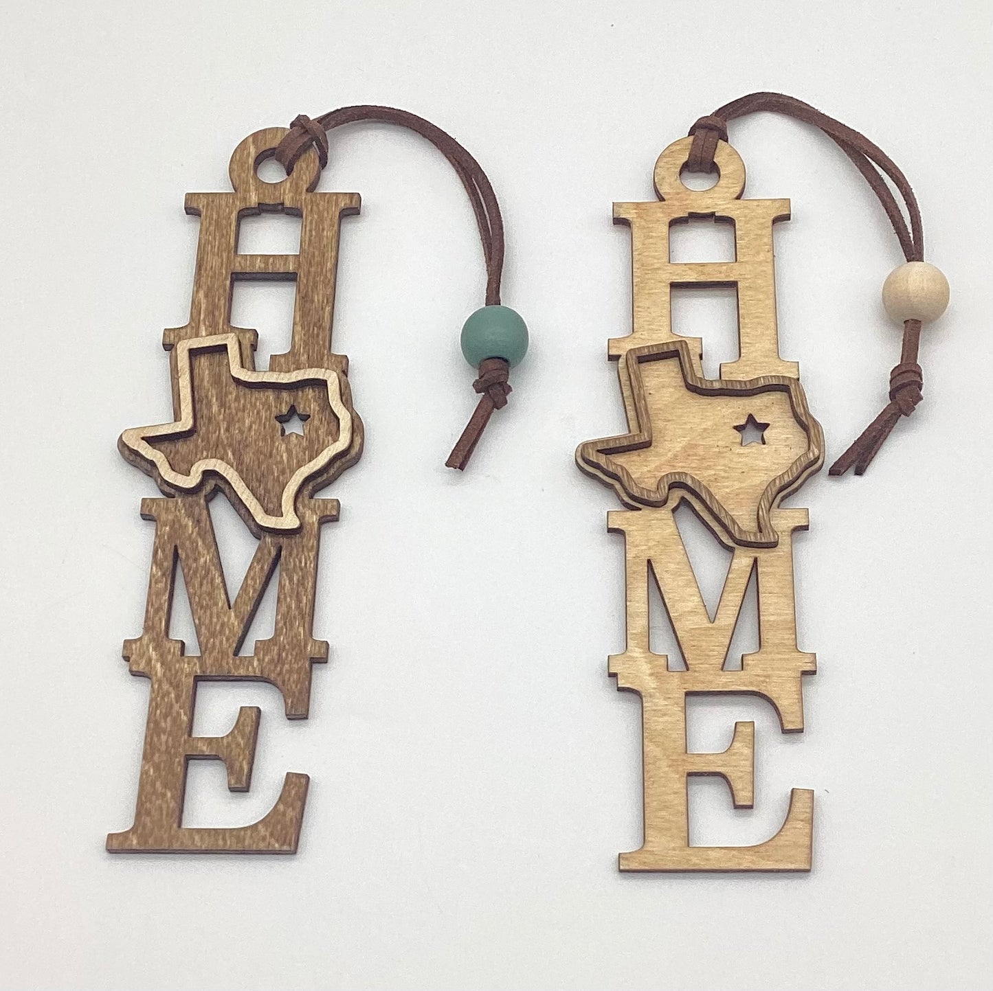 Wood 2 layer ornament - Texas O in Home
