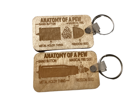 Keychain - Anatomy of a Pew Pew Bullet