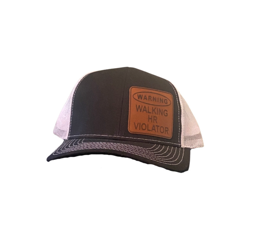 Leather Patch Trucker Hat- O