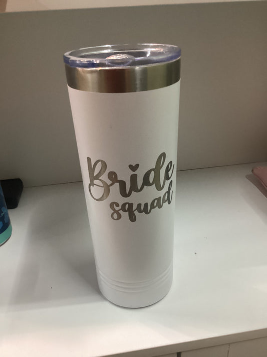 Bride squad skinny tumbler