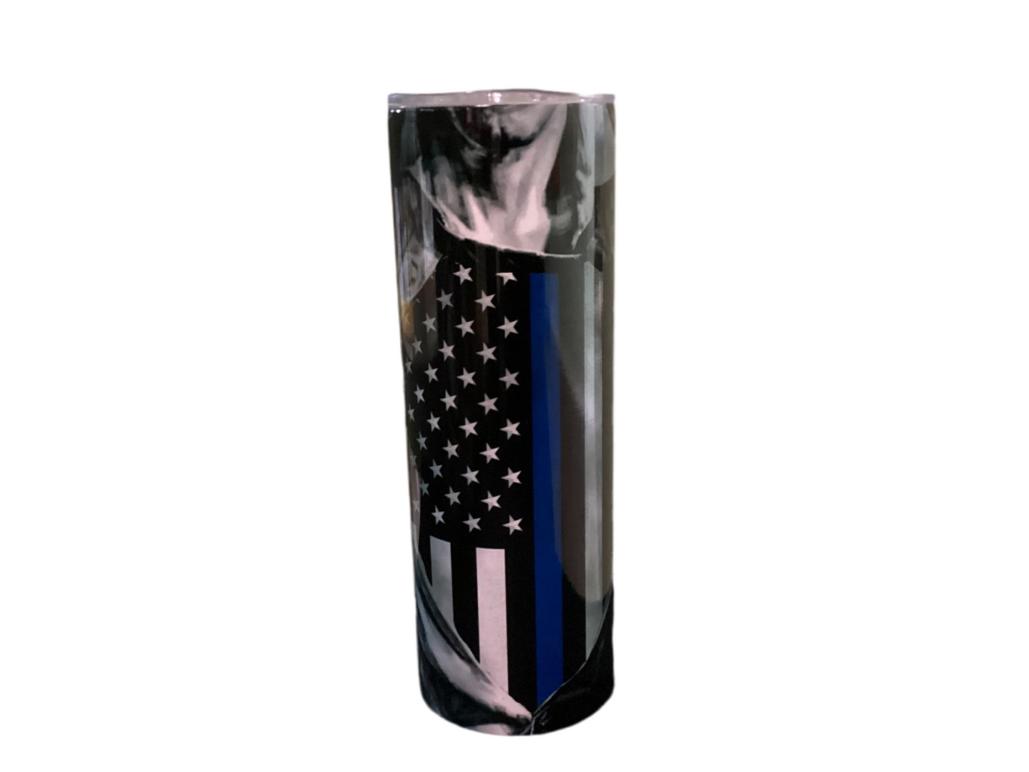 20 oz Tumbler - Shirt w/Blue Lives Matter Flag