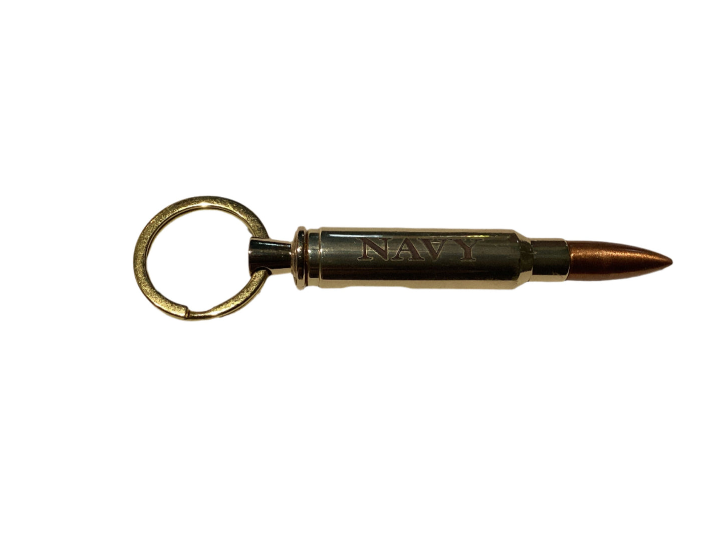 Keychain - Bullet - Gold Navy