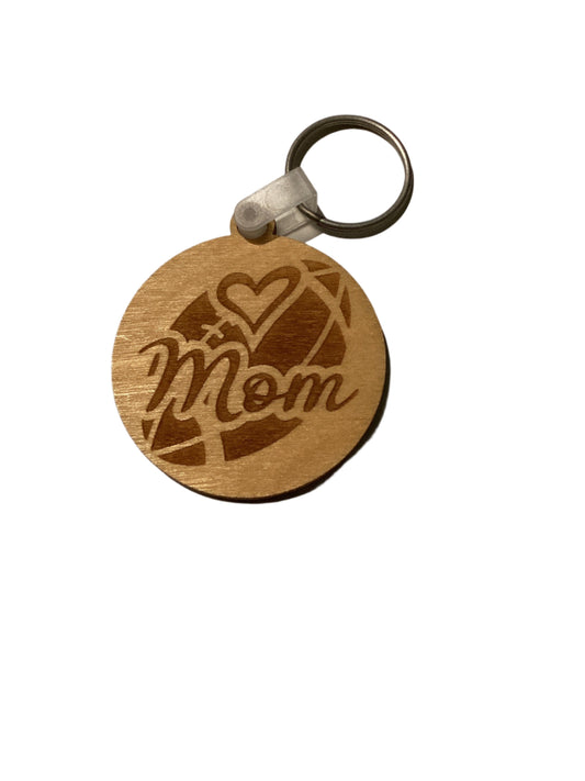 Keychain - football mom