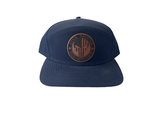Structured hat - leather patch - designs