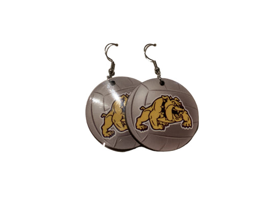 Round Sublimated Volleyball Earrings - McHi