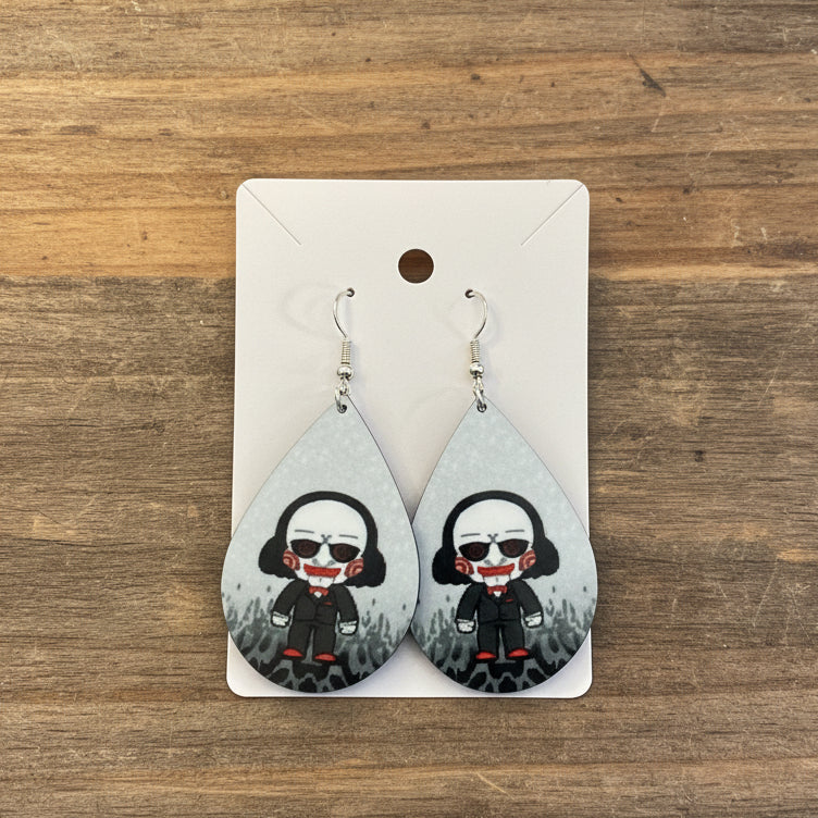 Earrings - Teardrop - Saw