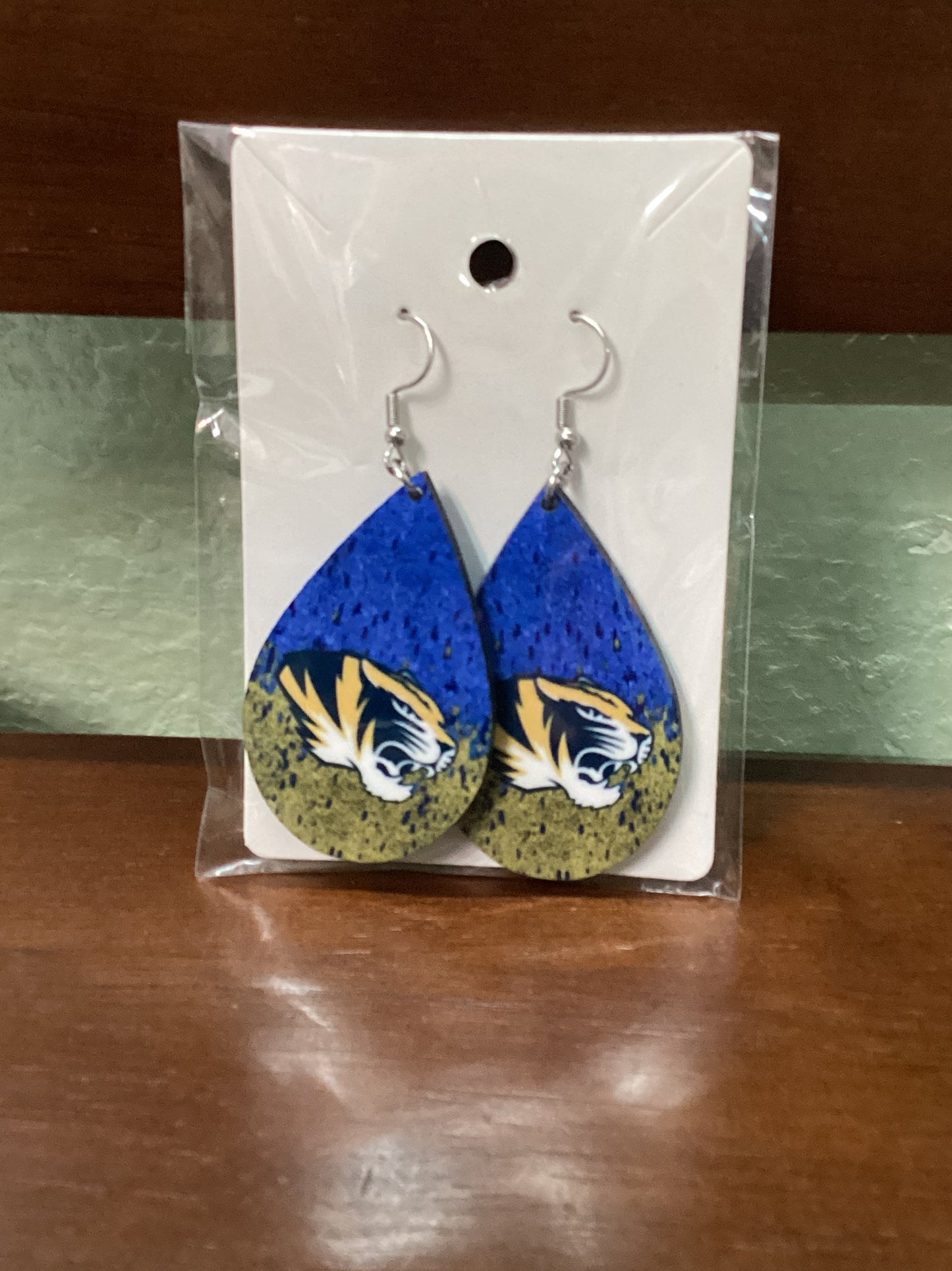 Large Sublimated Teardrop Earrings Valley View Tigers