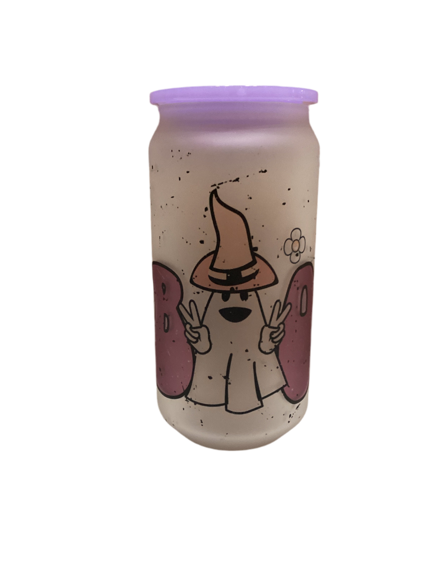 16 oz Frosted Cup - BOO Ghost