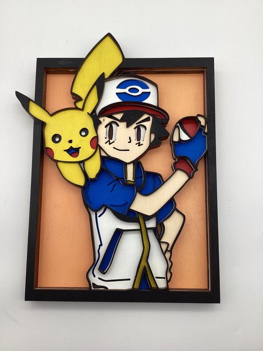 Wood - Multi layered Picture - Pokemon