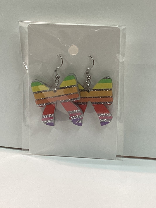 Earrings Rainbow Bows