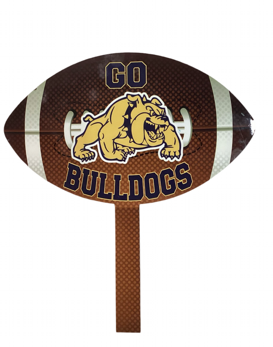 Sublimated Spirit Fan - Football Shape (sample)